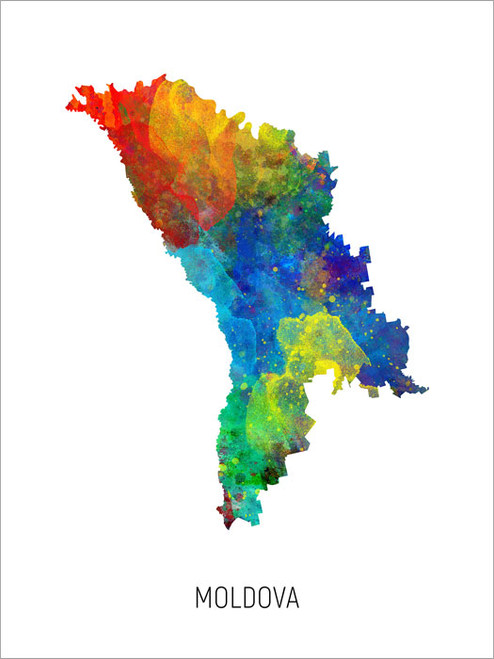 Moldova Map Poster Art Print