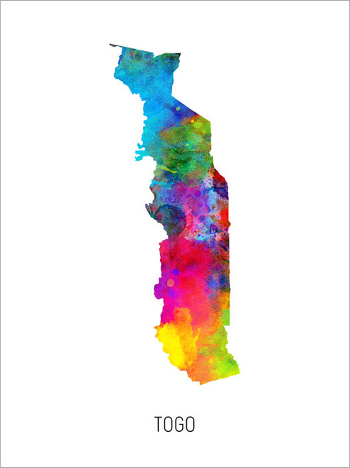 Togo Map Poster Art Print