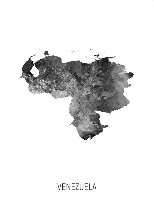 Venezuela Map Poster Art Print