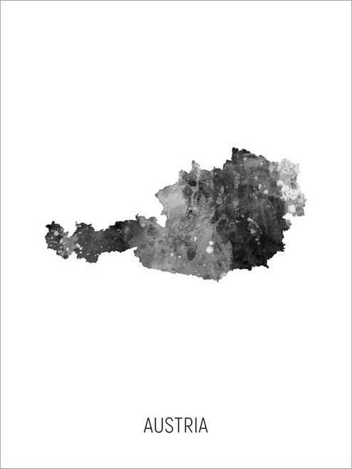 Austria Map Poster Art Print