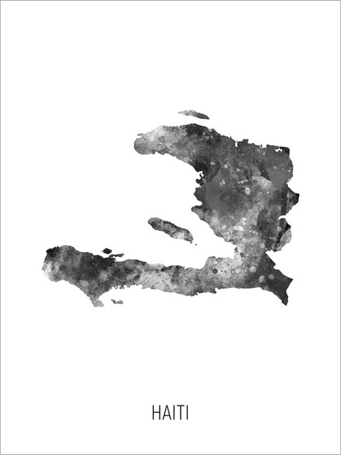 Haiti Map Poster Art Print