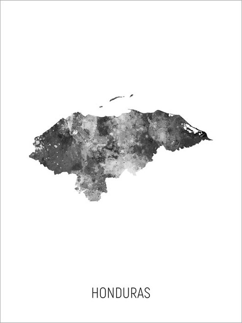 Honduras Map Poster Art Print