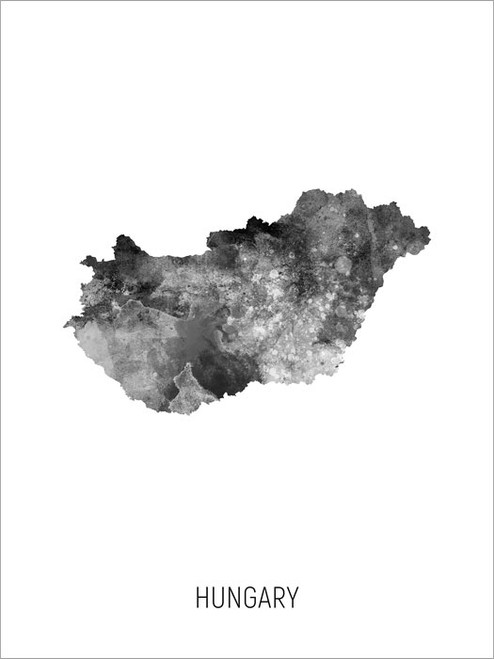 Hungary Map Poster Art Print