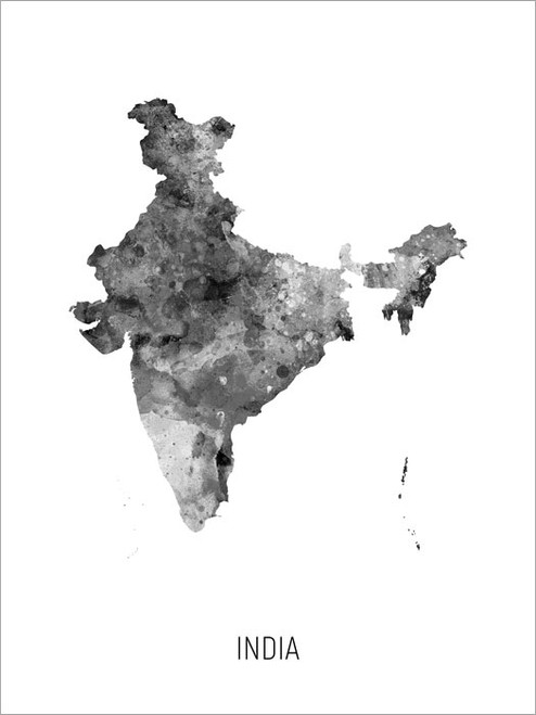 India Map Poster Art Print