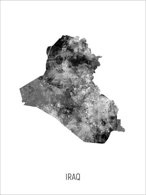 Iraq Map Poster Art Print
