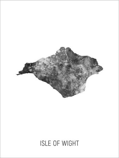 Isle of Wight Map Poster Art Print