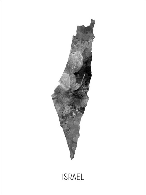 Israel Map Poster Art Print