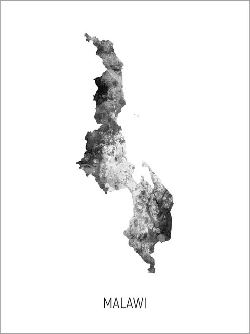 Malawi Map Poster Art Print