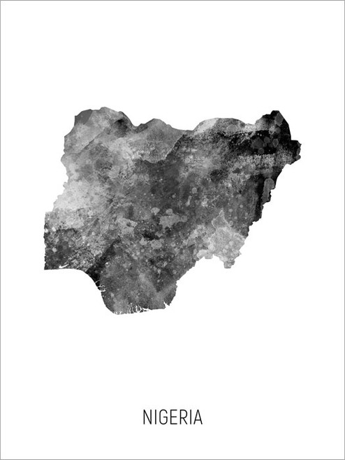 Nigeria Map Poster Art Print