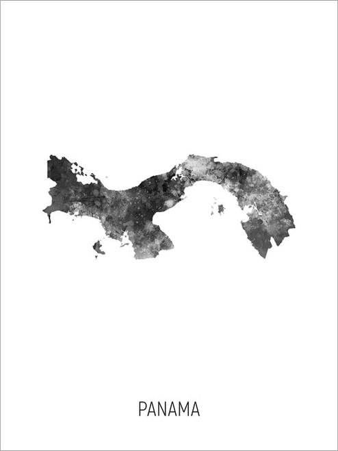 Panama Map Poster Art Print