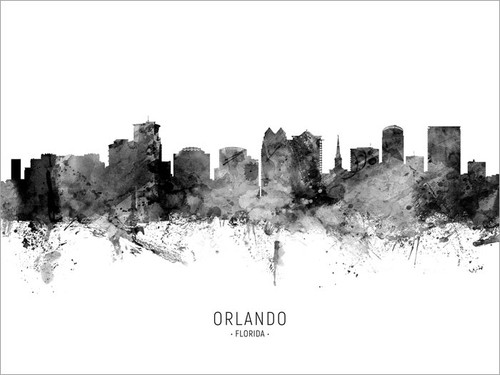 Orlando Florida Skyline Cityscape Poster Art Print