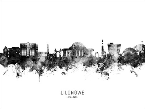 Lilongwe Malawi Skyline Cityscape Poster Art Print