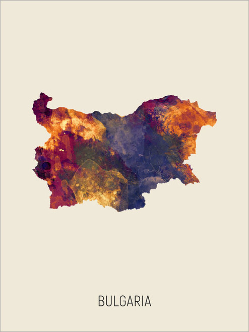 Bulgaria Map Poster Art Print
