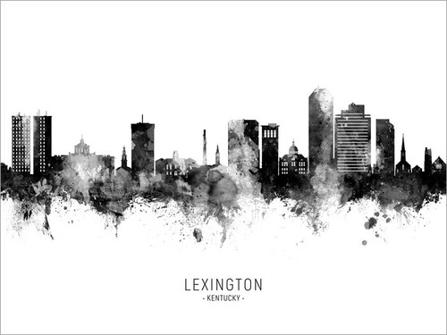 Lexington Kentucky Skyline Cityscape Poster Art Print