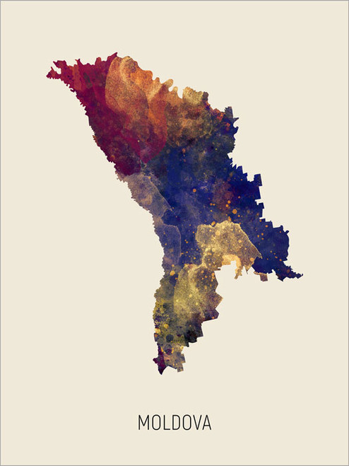 Moldova Map Poster Art Print