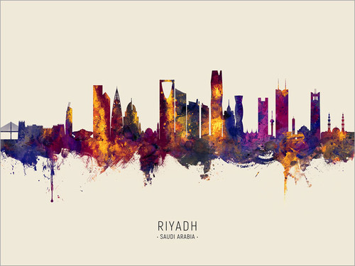 Riyadh Saudi Arabia Skyline Cityscape Poster Art Print