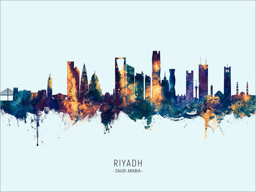 Riyadh Saudi Arabia Skyline Cityscape Poster Art Print