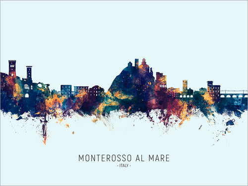 Monterosso al Mare Italy Skyline Cityscape Poster Art Print