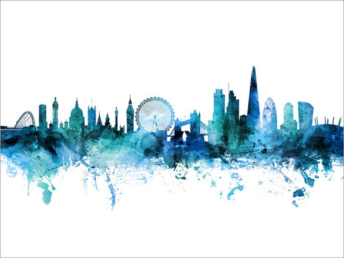 iPhone・スマホケース Society6 London Skyline Watercolor by ArtPause London England Skyline iPhone Case by artPause - Michael