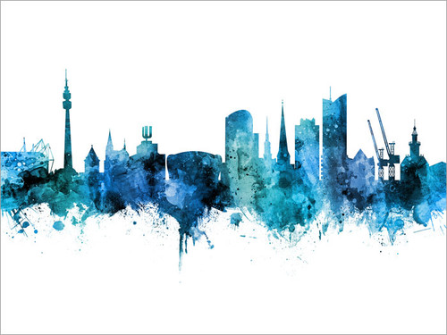 Dortmund Deutschland Skyline Cityscape Poster Art Print