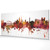 Newcastle England Skyline Cityscape PANORAMIC Box Canvas