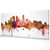 Minneapolis Minnesota Skyline Cityscape PANORAMIC Box Canvas