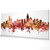 Charlotte North Carolina Skyline Cityscape PANORAMIC Box Canvas