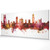 New Haven Connecticut Skyline Cityscape PANORAMIC Box Canvas