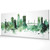 Jacksonville Florida Skyline Cityscape PANORAMIC Box Canvas