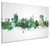 Ann Arbor Michigan Skyline Cityscape Box Canvas