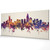 Charlotte North Carolina Skyline Cityscape PANORAMIC Box Canvas