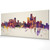 Detroit Michigan Skyline Cityscape PANORAMIC Box Canvas
