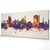 Ann Arbor Michigan Skyline Cityscape PANORAMIC Box Canvas