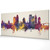 Saint Paul Minnesota Skyline Cityscape PANORAMIC Box Canvas