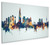 Seoul South Korea Skyline Cityscape Box Canvas