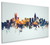 Charlotte North Carolina Skyline Cityscape Box Canvas
