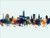 Gloucester England Skyline Cityscape Poster Art Print