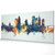 Saint Paul Minnesota Skyline Cityscape PANORAMIC Box Canvas