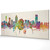 Montreal Canada Skyline Cityscape PANORAMIC Box Canvas