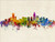 Charlotte North Carolina Skyline Cityscape Poster Art Print