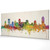Nashville Tennessee Skyline Cityscape PANORAMIC Box Canvas