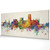 Durham England Skyline Cityscape PANORAMIC Box Canvas