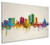 Cedar Rapids Iowa Skyline Cityscape Box Canvas Cedar Rapids Iowa Skyline Cityscape Box Canvas
