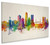 Jacksonville Florida Skyline Cityscape Box Canvas