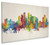 Doha Qatar Skyline Cityscape Box Canvas