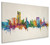 Wolverhampton England Skyline Cityscape Box Canvas