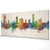 New Haven Connecticut Skyline Cityscape PANORAMIC Box Canvas