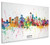 Seattle Washington Skyline Cityscape Box Canvas