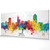 Raleigh North Carolina Skyline Cityscape PANORAMIC Box Canvas