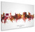 Fayetteville Arkansas Skyline Cityscape Box Canvas